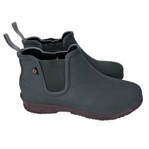 Bogs Sweetpea Rain Boots Chelsea Slip On‎ Round Toe Waterproof Sage Green Size 6